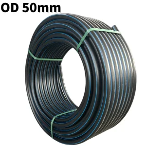 HDPE Polyethylene Water Supply Pressure Pipe OD 50mm PN10 PN16 PE80 PE100 ISO 4427 for Municipal Water Pipeline Project