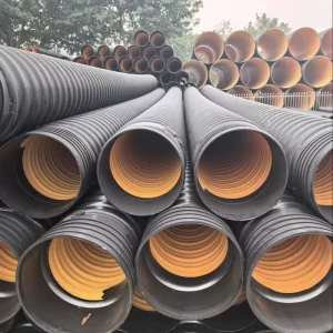HDPE Steel Belt Reinforced Corrugated Pipe Large Flow Plastic Pipe for Municipal Rainwater and Sewage Diversion Projects