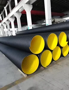 HDPE Steel Reinforced Corrugated Pipe Large Diameter Sewer Acid Resistant