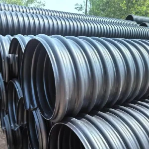 HDPE Steel Strip Reinforced Spiral Corrugated Pipe SN8 SN16 DN300 3000 PE100 High Pressure Flexible Eco Friendly Durable