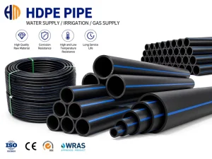 HDPE Water Supply Pipe PE100 High Pressure Plastic Pipe for Irrigation and Construction