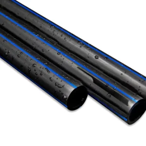 HDPE Water Supply Pipes 32mm 40mm 50mm Flexible High Pressure Black White Agricultural Irrigation Bulk