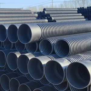 Hdpe Double Wall Corrugated Pipe SN8 500MM 800mm 1200mm Drainage Pipe Dwc Pipe Hdpe Plastic Tubes Culvert Pipe Corrugated Pipe