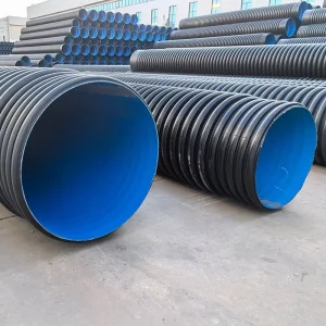 Hdpe Material Black Plastic Drain Culvert 2 4 Inches Hdpe Twin Wall Corrugated Tubes for Subsoil Drainage Sewage Pipe