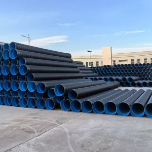 Hdpe Material Black Plastic Drain Culvert 2 4 Inches Hdpe Twin Wall Corrugated Tubes for Subsoil Drainage Sewage Pipe