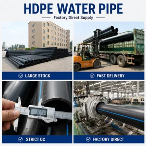 Hdpe Water Supply Pipe Pe100 High density Polyethylene Plastic Tubes