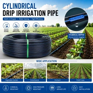 Heat-resistant Water-saving PE Cylindrical Type 1000 Meter Tree 16mm Drip Irrigation Pipes Price for Farmland
