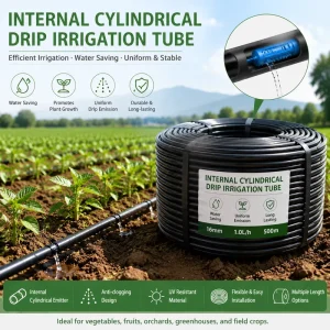 Heat resistant Water saving PE Cylindrical Type 1000 Meter Tree 16mm Drip Irrigation Pipes for Farmland