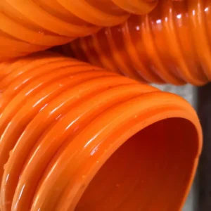 Heavy Duty Flexible Orange PVC Corrugated Helix Reinforced Hose Anti Crush Plastic Suction Pipe for Water Trash Pump