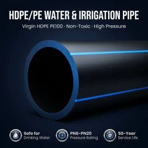 Heavy Duty HDPE PE100 Water Main Pipe OD 355mm PN10 PN16 for Municipal Underground Drinking Water Distribution Main