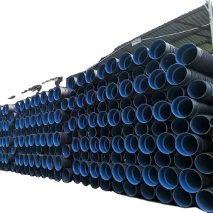 High Density Polyethylene (HDPE) Double Wall Corrugated Black Pipe Durable for Drainage Applications
