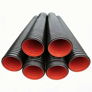 High Flow HDPE Double Wall Corrugated Pipe UV Resistant Alkali Proof Flexible Drainage Pipe For Underground Projects