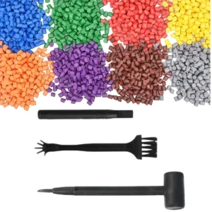 High Flowability Molding Color Masterbatch for Plastic Archaeology Brush Kits Fibers EN71 Certified Soft Touch Handle Formula