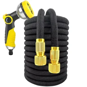 High Household 30m Telescopic Garden Hose Reel ANSI Standard 1/2” Diameter Anti Abrasion Flexible Soft PP Plastic Hose Garden
