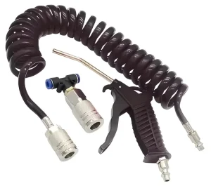 High Performance Pneumatic Air Duster Gun Complete Kit 5M Coil Hose Custom Logo Heavy Duty Dust Blowing for Workshop