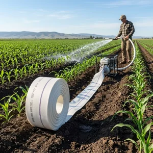 High Performance Woven PE Plastic Rubber Garden Hoses Reels Black White Agricultural Watering Hose Farmland Gardens CNS Anti-UV