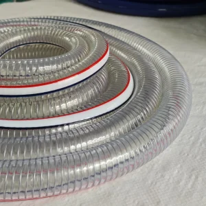 High Pressure 1.5inch PVC Suction Hose with Fiber Braided and Steel Wire Reinforced Flexible Pipe for Slurry Transfer