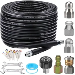 High Pressure 160bar Black PVC Pressure Hose 15m 30m for Car Wash Ground Water Rat Spray Cleaning Tool