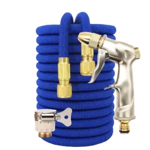 High Pressure Brass and Rubber Expandable Retractable Garden Hose for Car Wash Irrigation Durable Anti-Corrosion Watering Pipe