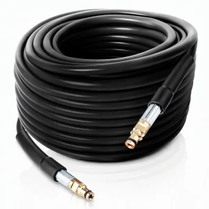 High Pressure Car Wash Hose 5800Psi Extension Pipe Quick Connect M22 PVC Kink Free Steel Wire 15M for K2 K3 K4