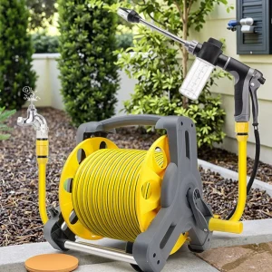 High Pressure Car Wash Water Gun Household Floor Flushing Water Pipe Pressure Washer Hose Reel