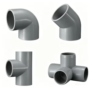 High Pressure Durable Light Weight ISO9001 Certified Smooth Casting PVC UPVC Drainage Pipe Fittings