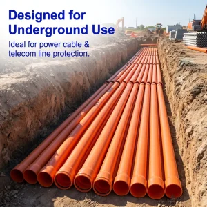 High Pressure Flexible Durable Eco Friendly MPP Plastic Tubes Made China Power Cable Protection Irrigation Industry