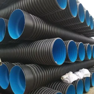 HDPE Double Wall Spiral Corrugated Pipe Large Diameter Sewage Discharge Ventilation Pipe 400mm Hebei Municipal Use