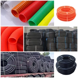 High Pressure HDPE Corrugated Tube Polyamide Flexible Electrical Conduit Pipe for Industrial Wire Protection Applications