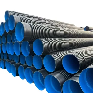High Pressure HDPE Double Wall Corrugated Pipe Durable DN200 DN300 Corrugated Buried Sewage Rainwater