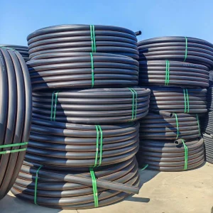High Pressure HDPE Natural Gas Pipe SDR11 SDR17.6 PE80 PE100 Poly Pipe PE Gas Pipe With Yellow Orange Line Strips
