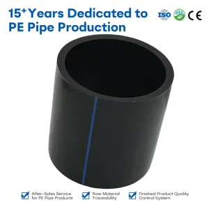 High Pressure HDPE Water Supply Pipe Anti Corrosion Hot Melting Custom 400mm Diameter Polyethylene PE Pipe for Landscaping