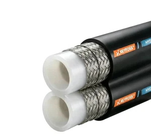 High Pressure Hose SAE100 R8 DIN EN855 (TWIN) 1/4″ Nitrile Rubber Two-Layer Steel Wire Braided Black -40C +93C