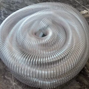 High Pressure Industrial Vacuum Hose PU Polyurethane and Steel Wire Tube Combo Durable Flexible Composite Pipes for Air Ducts