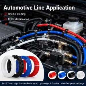 High Pressure PA6 PA12 Nylon Plastic Hose Pipe Durable Wear Resistant Pneumatic Air Tubing ISO Certified -40~+130