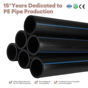 High Pressure PE Water Pipe ISO Standard 450mm Hot Melt Welding HDPE Polyethylene Drainage Pipe for Wastewater Anti-Corrosion
