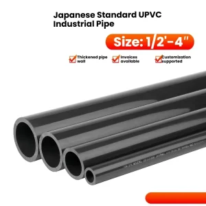 High Pressure PVC Pipe 60mm 89mm 114mm 1.6MPa Industrial PVC-U Pipe JIS K 6741 Standard VP Type for Chemical Transport