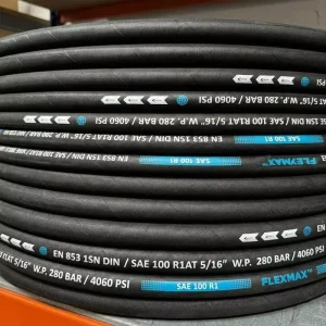 High Pressure SAE 100 R1 AT 1SN Hydraulic Hose Pipe 1/4″ 3/8″ 1/2″ Inch 2250 PSI Single Wire Braided Flexible Rubber Tube
