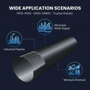High Pressure SRTP Steel Wire Reinforced HDPE Pipe 63mm Flexible Composite Water Supply Gas Line GB T 32439