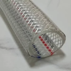 High Pressure Transparent Fiber Reinforced PVC Braided Hose Extruding Flexible Customizable Industrial Water Air Use
