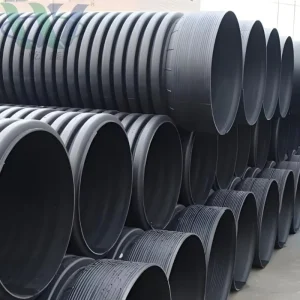High Quality 600 Millimeters HDPE Double Wall Corrugated Drainage Pipe Lightweight Easy Installation High Pressure Flexible