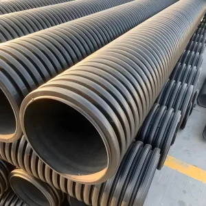High Quality Black HDPE Double Wall Corrugated Drain Culvert Pipe Flexible Durable Eco Friendly Anti Corrosion Low Price High