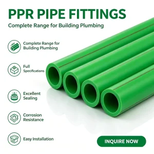 High Quality Full Size PPR 20mm 25mm 32mm Durable Green Water Pipe Factory Price Pure Plastic PPR Pipes