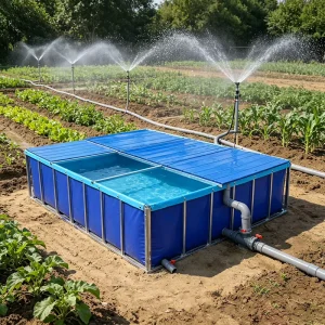 High Quality Galvanized Pipe Bracket Pond for Sustainable Fish Farming