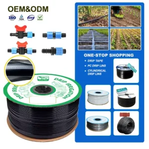 High Quality PE Material Drip Irrigation Tape for Agriculture Clogging Resistant Continuous Flat Dripper Tape 16mm