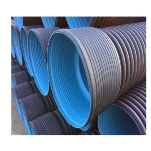 High Strength HDPE Double Wall Corrugated Pipe Sewage Anti Corrosion Water Pipe Thread City Plastic Drainage Pipe DN300 SN8