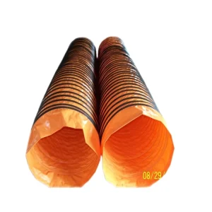 High Temperature Flexible PVC Plastic Tube Spiral Insulated Ventilation Duct for Chemical Industry