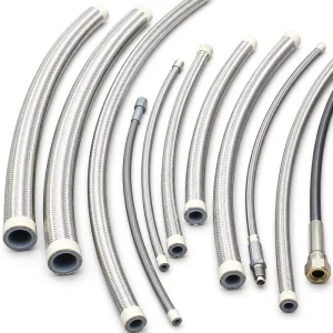 High Temperature Resistant Anti Static Stainless Steel Braided PTFE Hose Teflon Hydraulic Line for Racing Oil Fuel Line