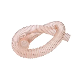 High Temperature Resistant PU Polyurethane Corrugated Hose Copper Plated Threaded Pipe Dust Suction Telescopic Steel Wire