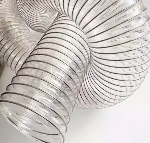 High Temperature Resistant PU Steel Wire Spiral Hose Abrasion Resistant Duct Hose for Equipment Use Customizable Cutting